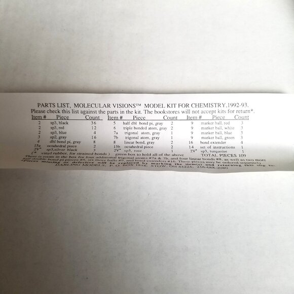 Darling Models Molecular Visions Chemistry Kit Vintage Complete Educational - Picture 7 of 12